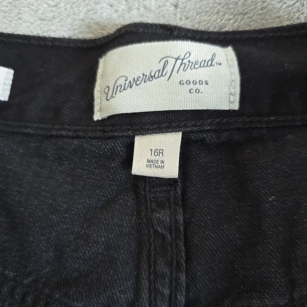 Universal‎ Threads  Jeans Womens 16R Black High-Rise Sailor Wide Leg Casual